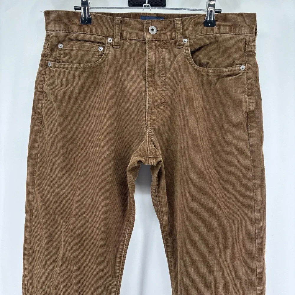 J Crew 770 Straight Fit Corduroy Pants Mens 32x32(31.5) Brown Preppy‎